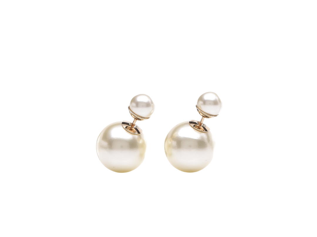 Dior Dior Tribal Earrings In Pearl Mise With Gold-Finish Metal Hardware