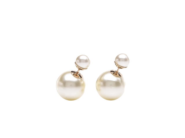 Dior Dior Tribal Earrings In Pearl Mise With Gold-Finish Metal Hardware - view 1