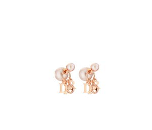 Buy Dior Tribales Earrings In D.I.O.R. Signature Pink-Finish Metal With Pink Resin Pearls And White Crystals at Sasom – Authentic and Ready to Ship