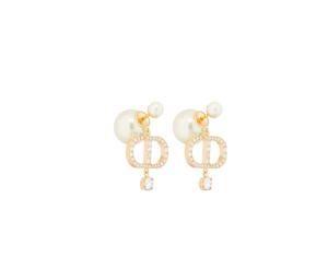 Buy Dior Tribales Earrings In Gold-Finish Metal And Silver Tone Crystals at Sasom – Authentic and Ready to Ship