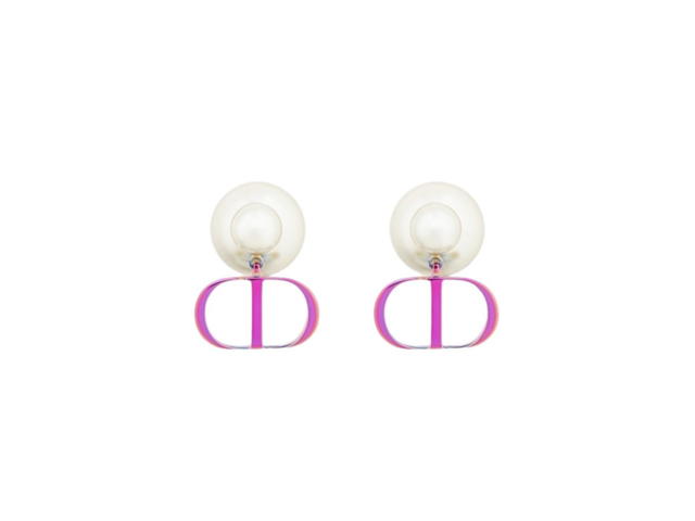 Dior Dior Tribales Earrings In Iridescent-Finish Metal With Resin Pearls - view 3