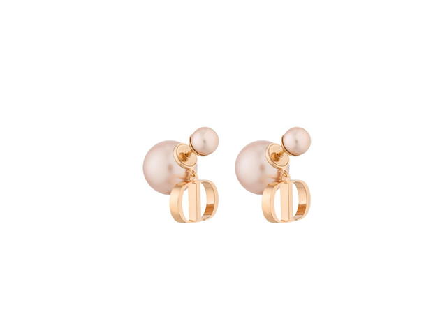 Dior Dior Tribales Earrings In Pink-Finish Metal And Pink Resin Pearls - view 1