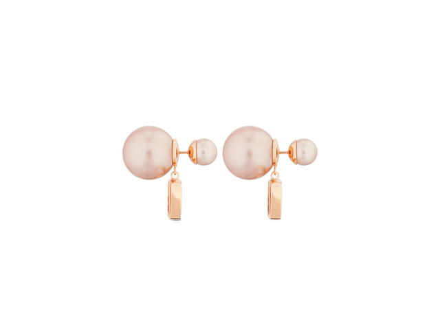 Dior Dior Tribales Earrings In Pink-Finish Metal And Pink Resin Pearls - view 2
