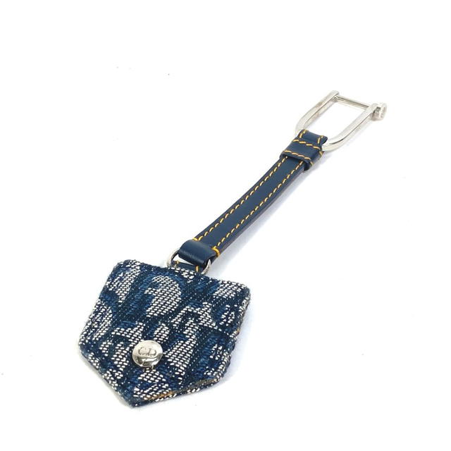 Dior Dior Trotter CD logo Key Holder Bag Charm Key Ring charm Canvas/Leather Navy - view 2
