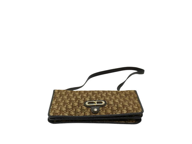 Dior Dior Trotter Shoulder Bag In Canvas Oblique Jacquard Brown - view 3