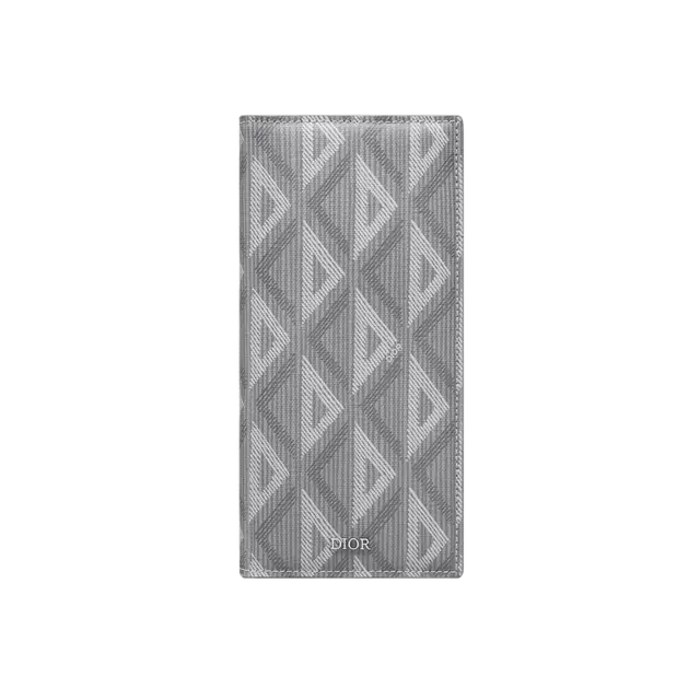 Dior Dior Vertical Long Wallet CD Diamond Canvas Grey - view 2
