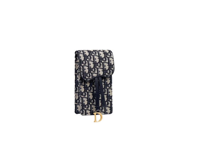 Dior Dior Vertical Saddle Pouch Blue Dior Oblique Jacquard - view 2