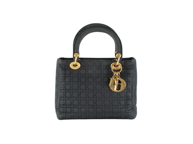 Dior Dior Vintage Lady Medium Bag Gold Hardware Black - view 1
