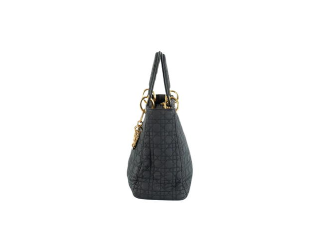 Dior Dior Vintage Lady Medium Bag Gold Hardware Black - view 3