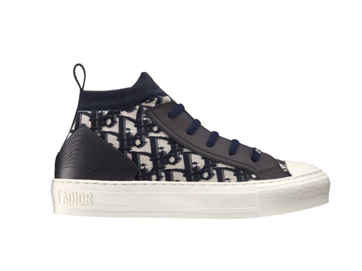 Dior Dior Walk'N'Dior High-Top Sneaker Beige Deep Blue Oblique (W)