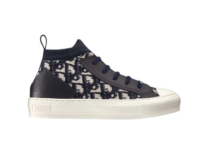 Dior Dior Walk'N'Dior High-Top Sneaker Beige Deep Blue Oblique (W) - view 1