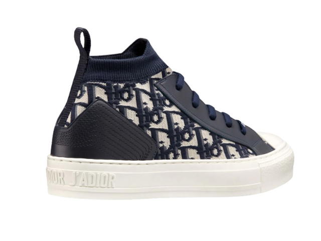 Dior Dior Walk'N'Dior High-Top Sneaker Beige Deep Blue Oblique (W) - view 3