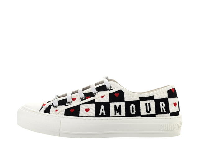 Dior Dior Walk'N'Dior Sneaker In Dioramour D Chess Heart White Black Red - view 2