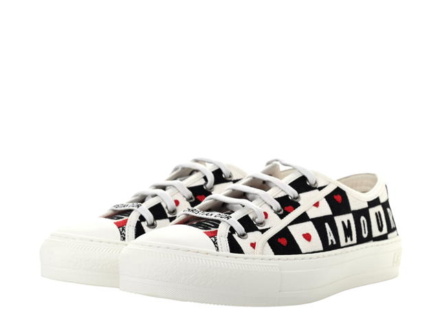 Dior Dior Walk'N'Dior Sneaker In Dioramour D Chess Heart White Black Red - view 3