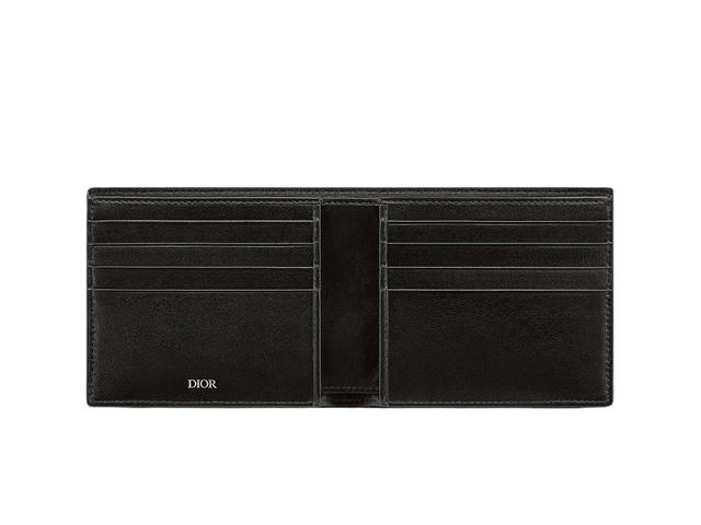 Dior Dior Wallet In Black Grained Calfskin With CD Icon Signature - view 3