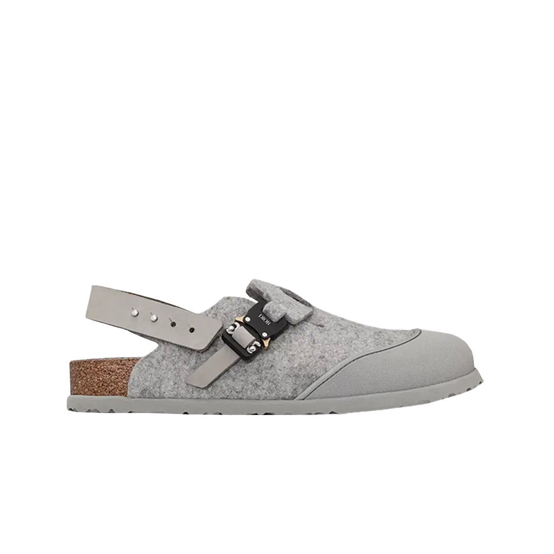 Dior Dior x Birkenstock Tokio Mule Felted Wool Nubuck Calfskin Gray