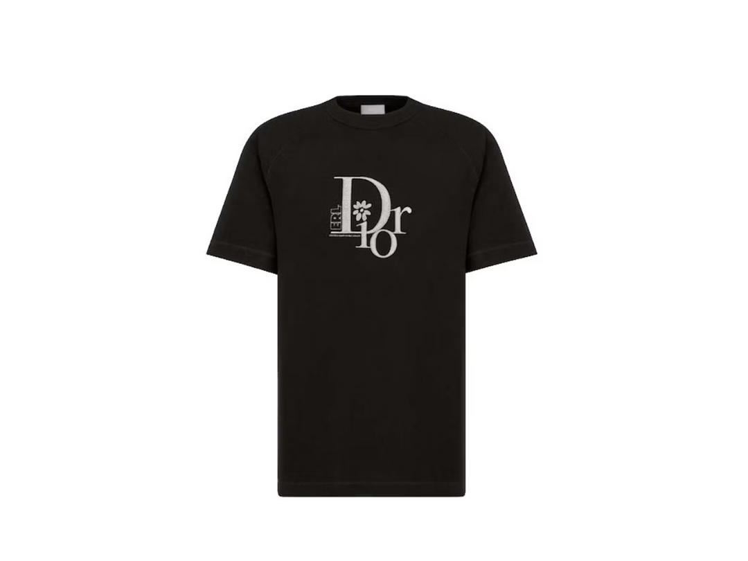 Dior Dior x ERL Relaxed-Fit T-Shirt Black Slub Cotton Jersey