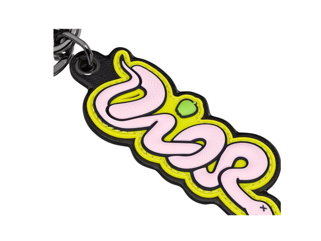 Dior Dior X KAWS Key Ring Yellow Grained Calfskin And Pink And Yellow Rubber - view 3