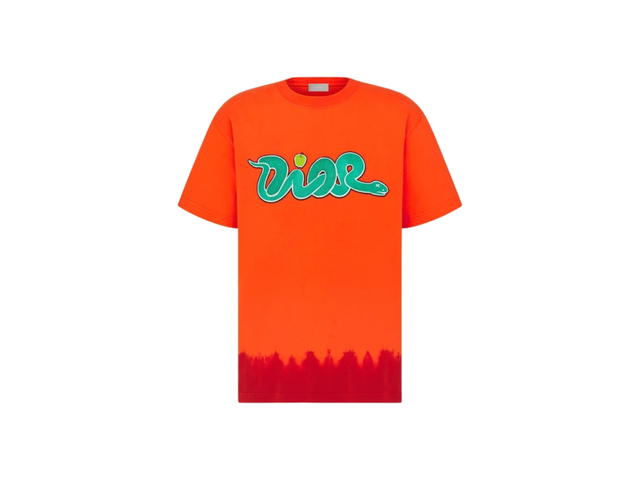 Dior Dior x KAWS T-Shirt Relaxed Fit Orange And Red Cotton Jersey - view 1