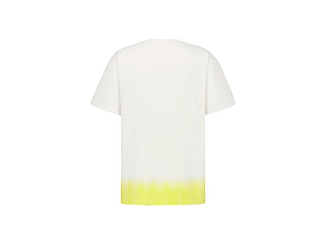 Dior Dior x KAWS T-Shirt Relaxed Fit White And Yellow Cotton Jersey - view 2