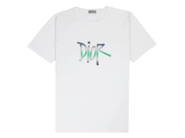 Dior Dior X SHAWN STUSSY MULTI LOGO WHITE T SHIRT - view 1