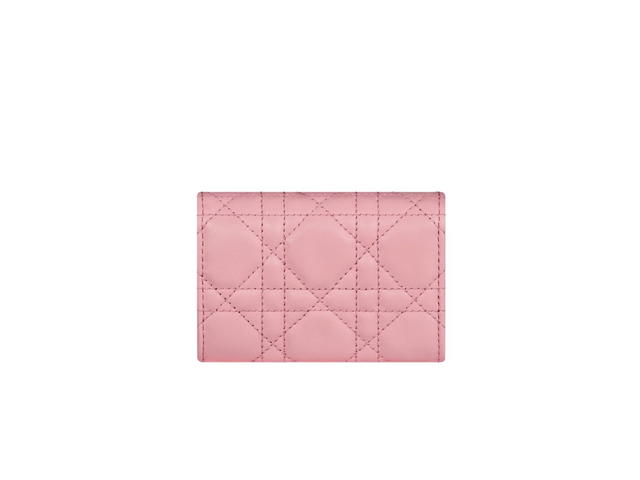 Dior Dior Miss Dior XS Wallet In Melocoton Pink Cannage Lambskin - view 4