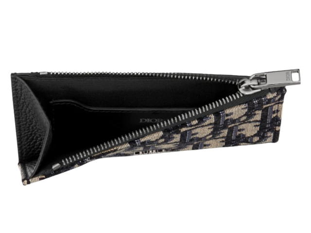 Dior Dior Zipped Card Holder Beige and Black Dior Oblique Jacquard - view 3