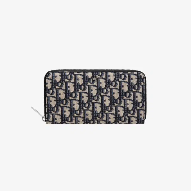 Dior Dior Zipped Long Wallet Beige & Black Dior Oblique Jacquard - view 2