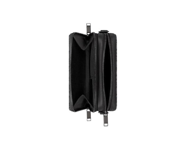 Dior Dior Zipped Pouch With Strap In Black Dior Oblique Jacquard With Ruthenium - Finish Hardware - view 3