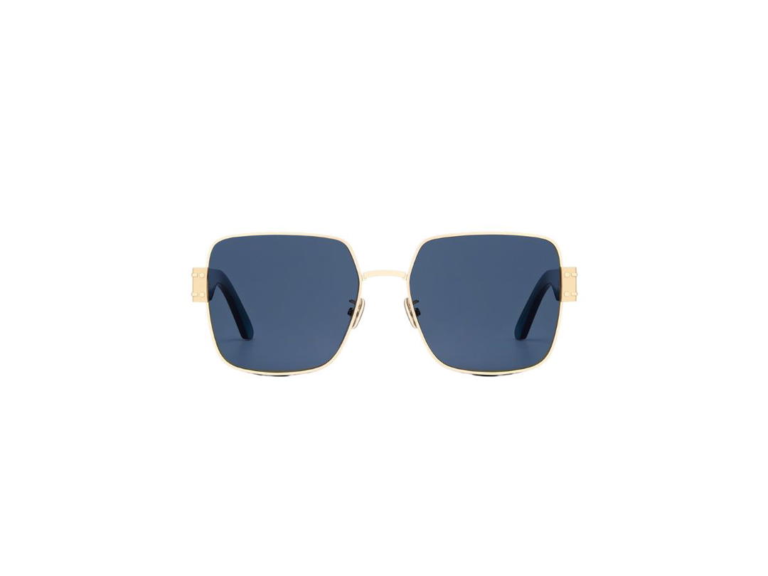 Dior DiorSignature S4U Sunglasses In Translucent Blue Acetate And Gold Metal Frame With Blue Lenses