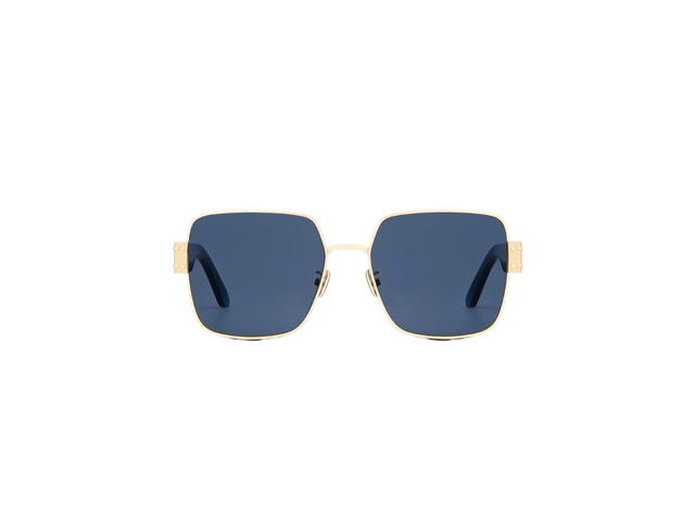 Dior DiorSignature S4U Sunglasses In Translucent Blue Acetate And Gold Metal Frame With Blue Lenses - view 1