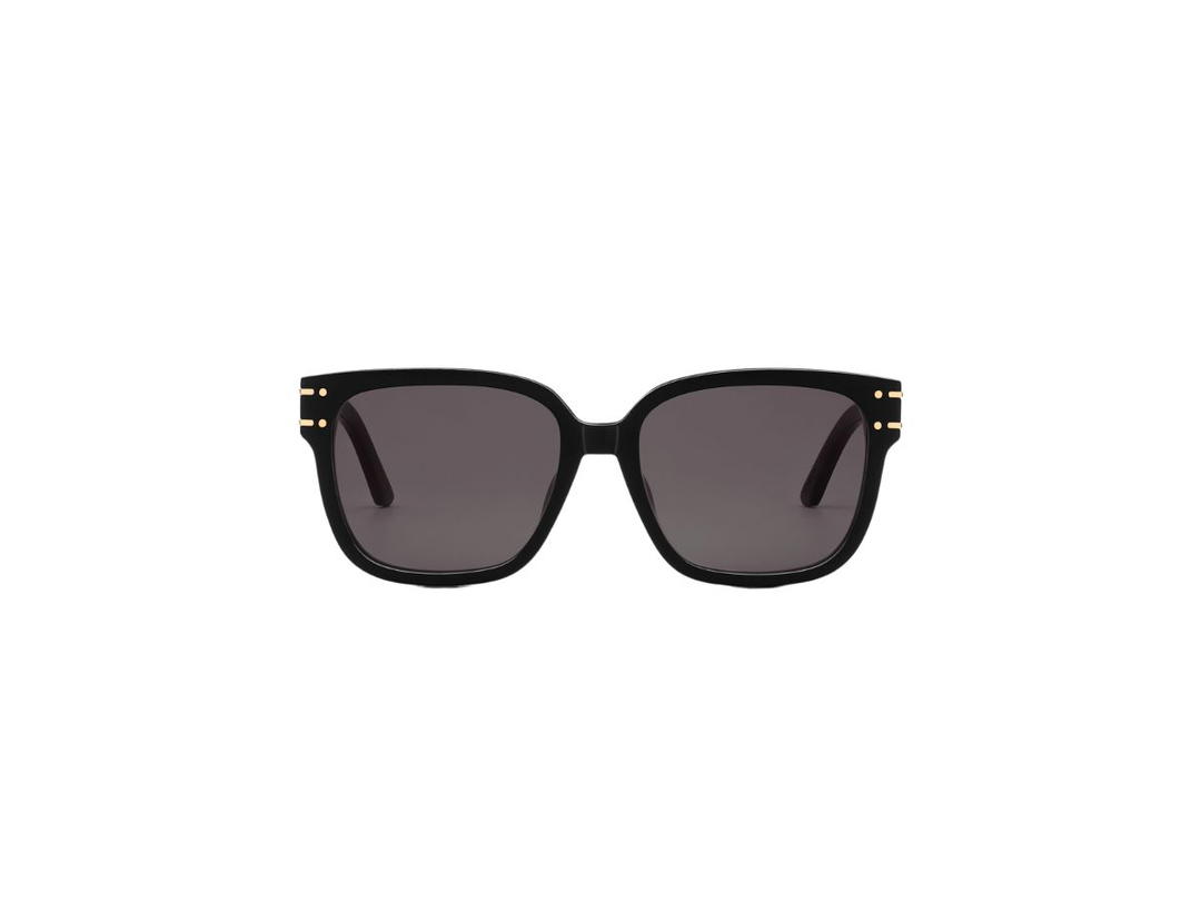 Dior DiorSignature S7F Square Sunglasses In Black Acetate Frame With Gray Lenses