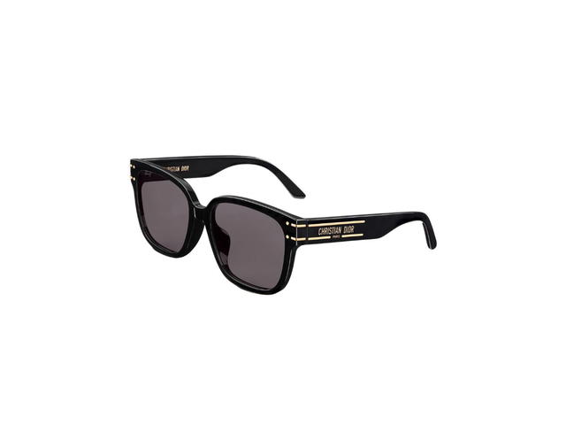 Dior DiorSignature S7F Square Sunglasses In Black Acetate Frame With Gray Lenses - view 2