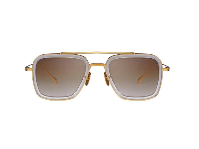 DITA DITA FLIGHT.006 In Clear Crystal-Yellow Gold Titanium Frame With Brown to Clear Gradient Lenses - view 2