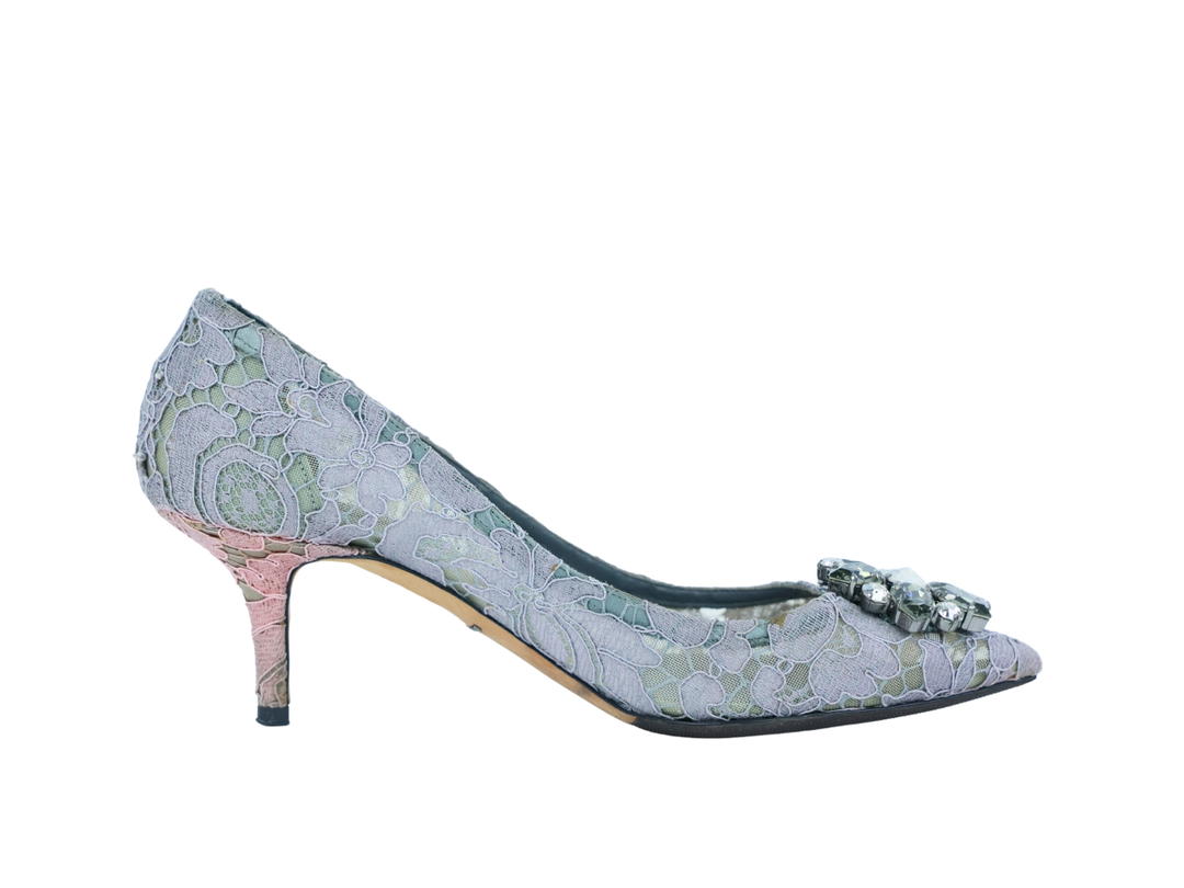 Dolce & Gabbana Dolce & Gabbana Taormina Lace Grey Purple (Women's)