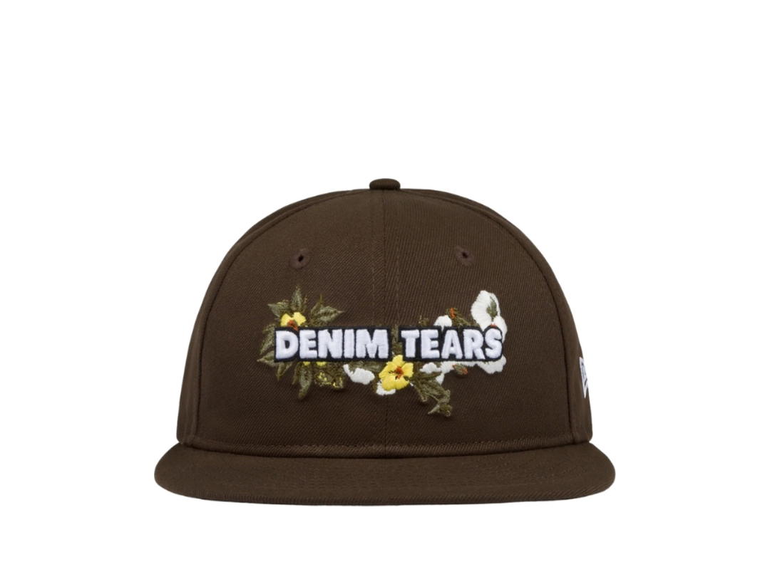 Denim Tears Denim Tears New Era Floral Logo Cap Brown