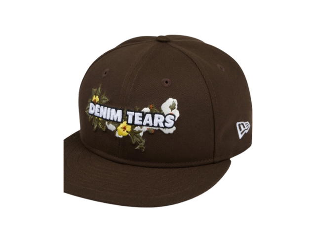 Denim Tears Denim Tears New Era Floral Logo Cap Brown - view 3