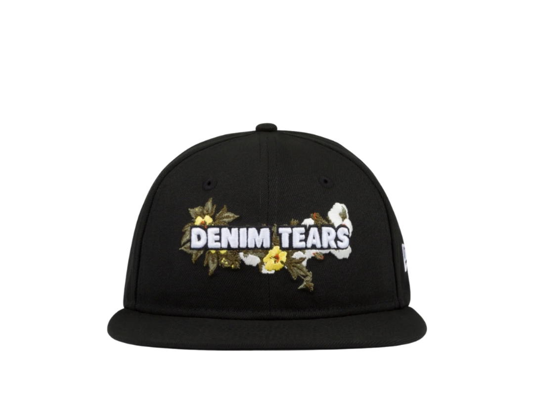 Denim Tears Denim Tears New Era Floral Logo Cap Black