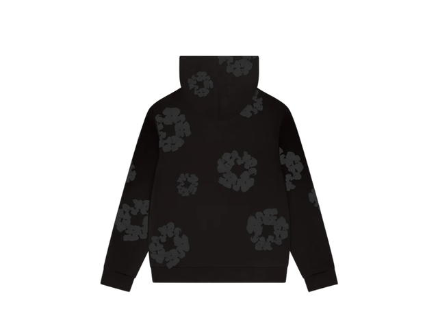 Denim Tears Denim Tears Faded Mono Cotton Wreath Hoodie Black - view 2