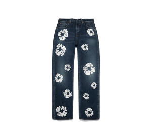 Buy Denim Tears Baggy Cotton Wreath Denim Pant Dark Wash at Sasom – Authentic and Ready to Ship