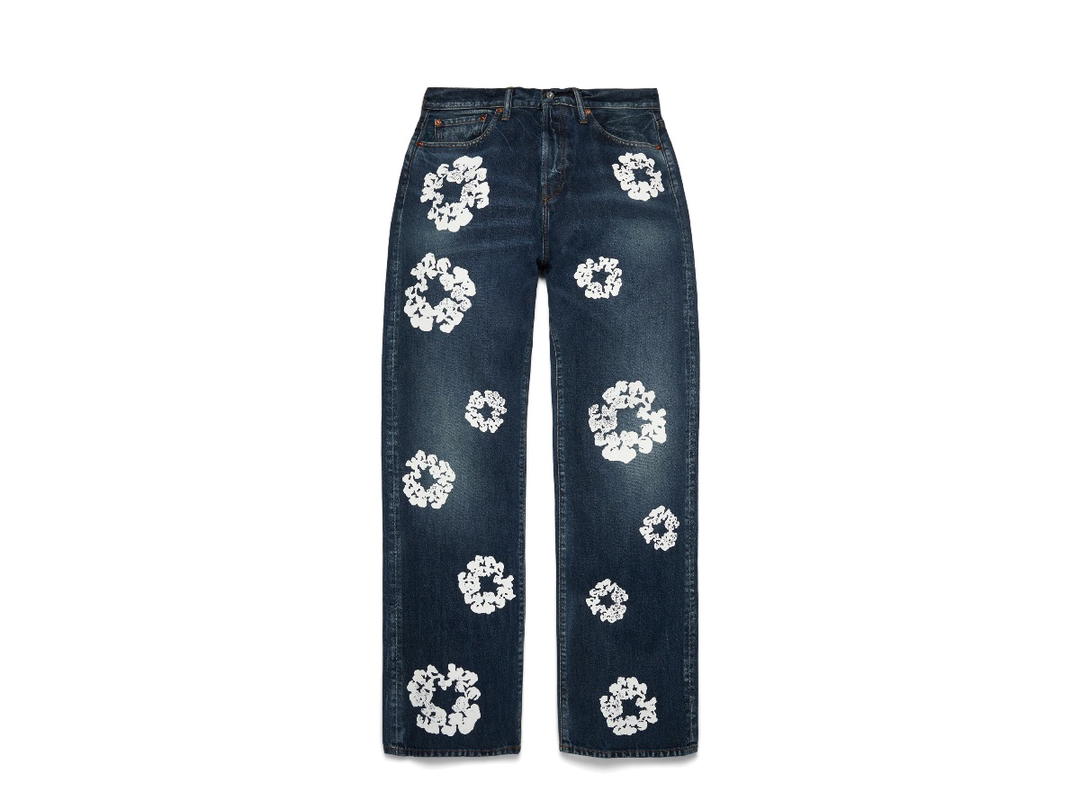 Denim Tears Denim Tears Baggy Cotton Wreath Denim Pant Dark Wash