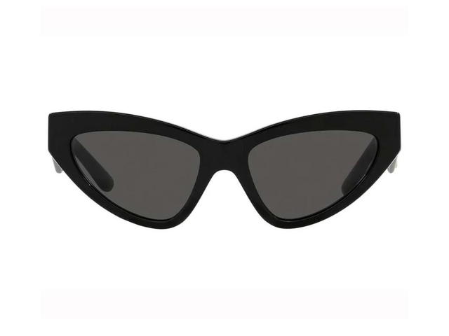 Dolce & Gabbana Dolce & Gabbana Cat Eye Sunglasses In Black Frame-DG Logo With Grey Lens - view 1