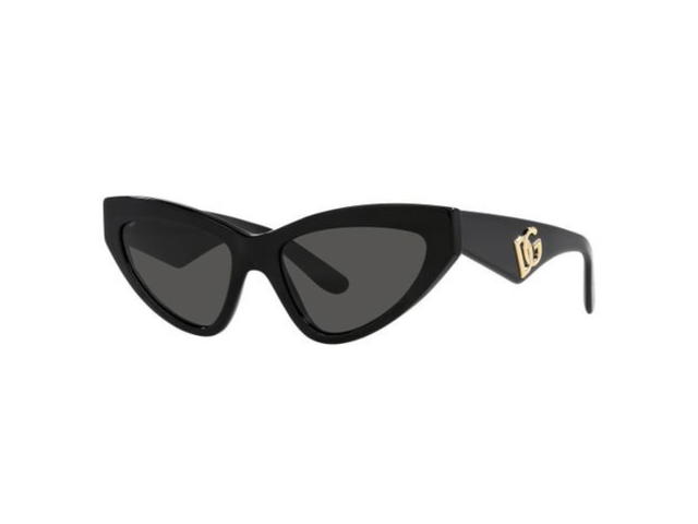 Dolce & Gabbana Dolce & Gabbana Cat Eye Sunglasses In Black Frame-DG Logo With Grey Lens - view 2