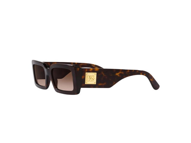 Dolce & Gabbana Dolce & Gabbana DG Bella Sunglasses Light Brown Gradient Dark Brown Lenses Havana - view 2