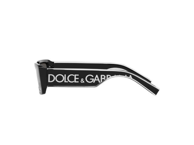 Dolce & Gabbana Dolce & Gabbana DG Elastic Sunglasses In Black Nylon Fiber Frame With Dark Grey Lenses Black - view 3