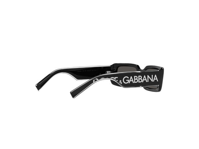 Dolce & Gabbana Dolce & Gabbana DG Elastic Sunglasses In Black Nylon Fiber Frame With Dark Grey Lenses Black - view 4