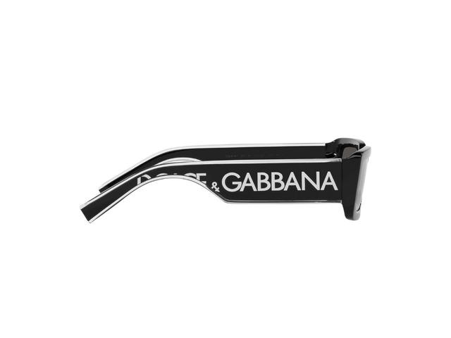 Dolce & Gabbana Dolce & Gabbana DG Elastic Sunglasses In Black Nylon Fiber Frame With Dark Grey Lenses Black - view 5