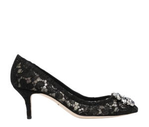 Buy Dolce & Gabbana Rainbow Lace 60mm Brooch-detail Pumps Black at Sasom – Authentic and Ready to Ship