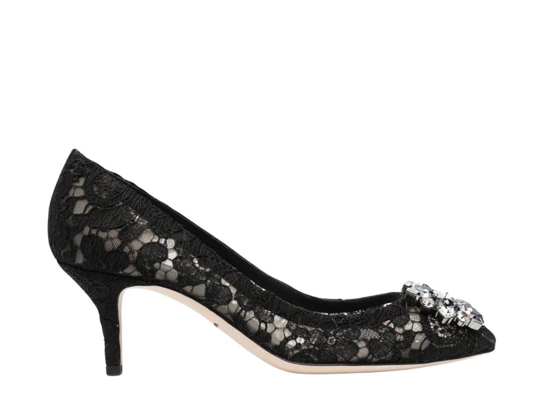 Dolce & Gabbana Dolce & Gabbana Rainbow Lace 60mm Brooch-detail Pumps Black