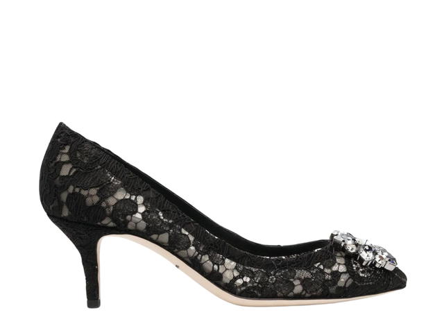 Dolce & Gabbana Dolce & Gabbana Rainbow Lace 60mm Brooch-detail Pumps Black - view 1